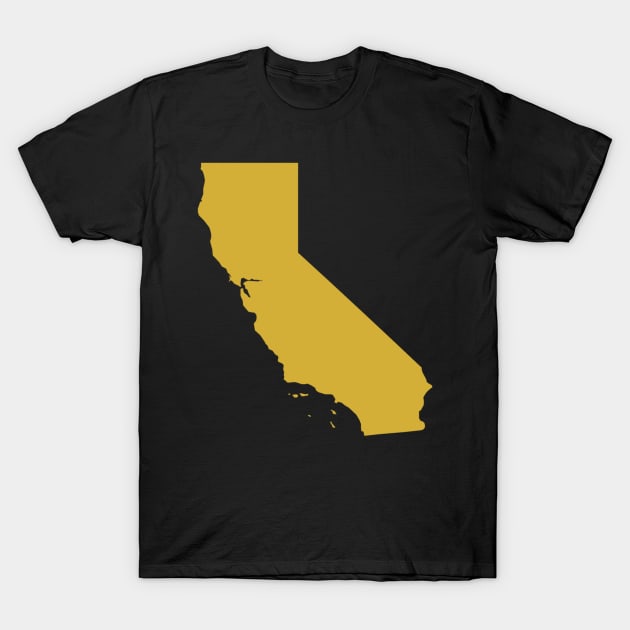 State of California Map T-Shirt by Wordandart